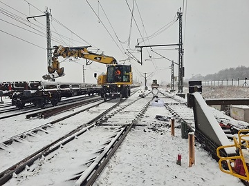 DB294216 Wintereinbruch auf Baustellen der Strecke Hamburg – Berlin