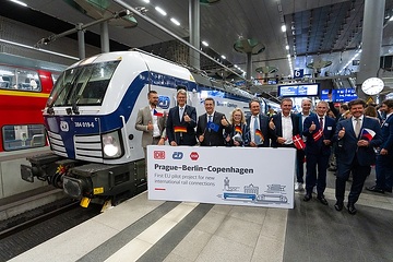 DB302705 In Kooperation von DB, ČD und DSB: drei europäische Hauptstädte über die Schiene direkt miteinander verbunden 