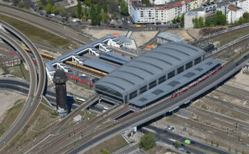 Aerial view of Berlin – Berlin Ostkreuz station