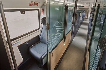 Bürokabine im Ideenzug der Südostbayernbahn