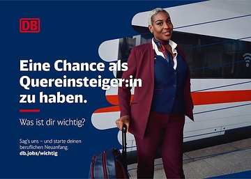 Die neue Arbeitgeberkampagne der Deutschen Bahn setzt auf den Claim „Was ist dir wichtig?“