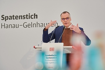 DB startet viergleisigen Ausbau der Strecke Hanau–Gelnhausen im Bild: Berthold Huber, Vorstand Infrastruktur
