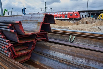 Bauarbeiten im Bahnhof Gelnhausen