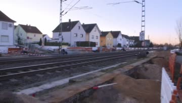 EPK / Schnittmaterial - Bauarbeiten in Walldorf im Zuge der Riedbahn (Fahrleitungs- und Gründungsarbeiten) - Januar 2024