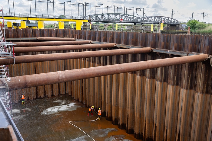DB300795 Baustart für neue Huntebrücke Elsfleth